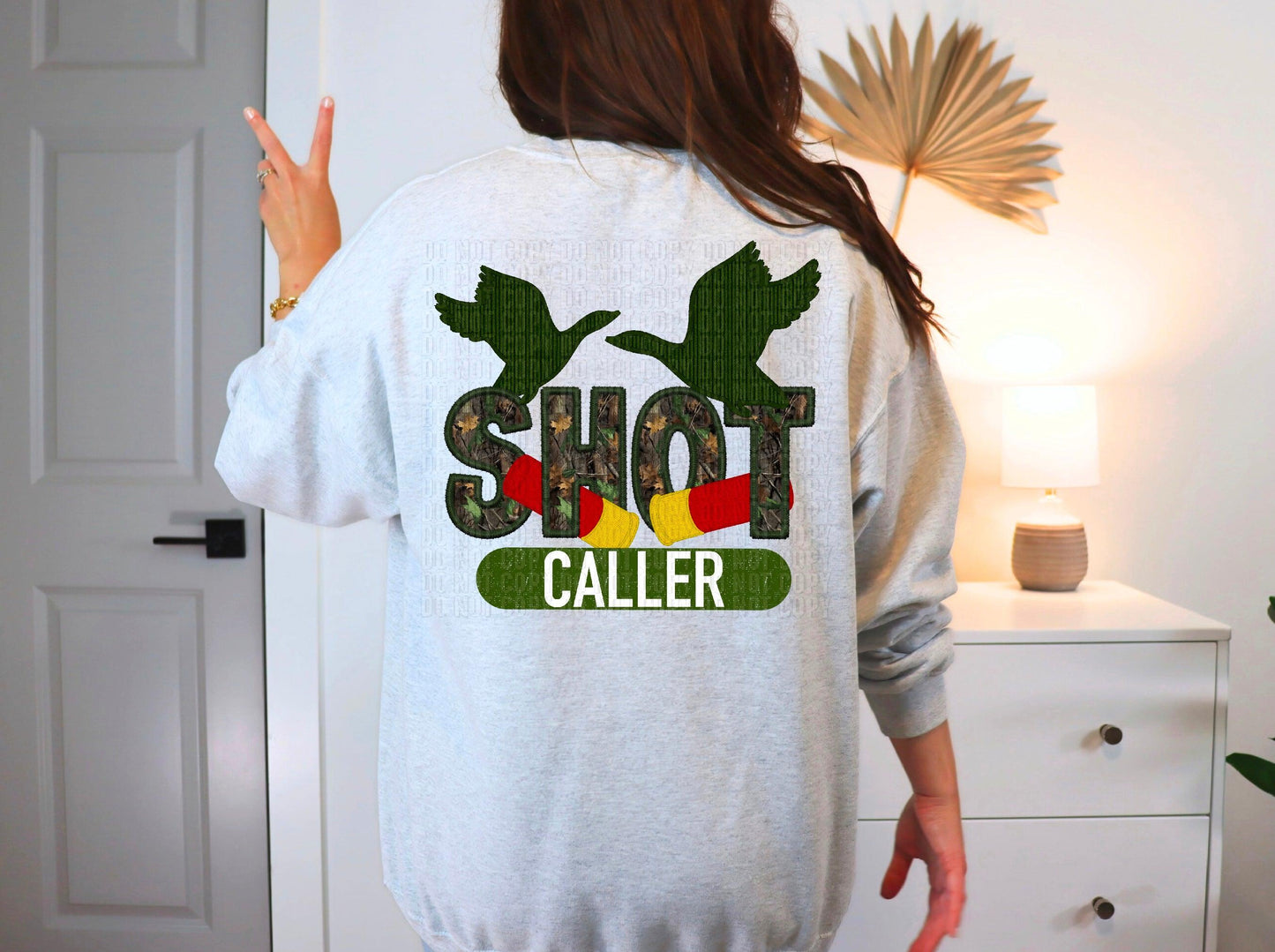 Shot Caller Faux Embroidery DTF Transfer