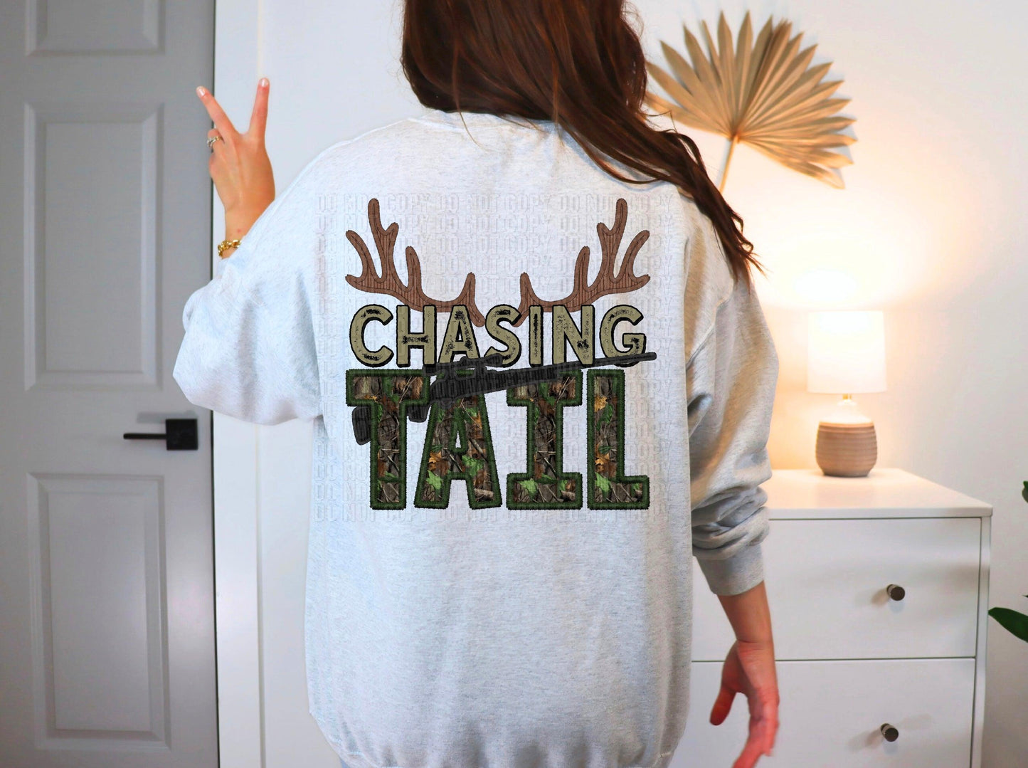 Chasing Tail Faux Embroidery DTF Transfer