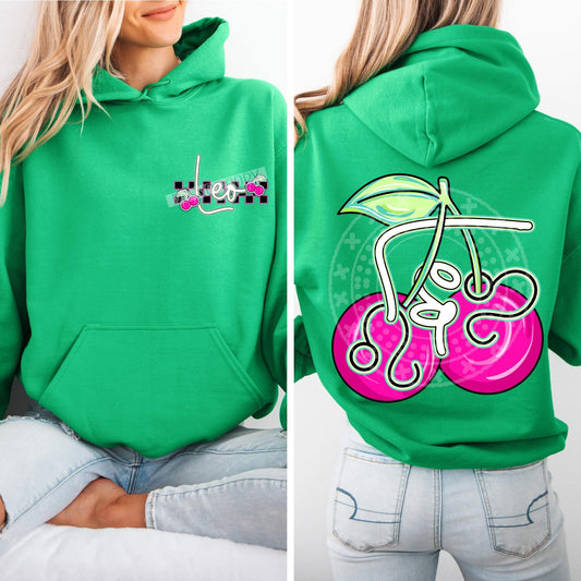 Leo Birth Month Cherry Front/Back DTF Transfer