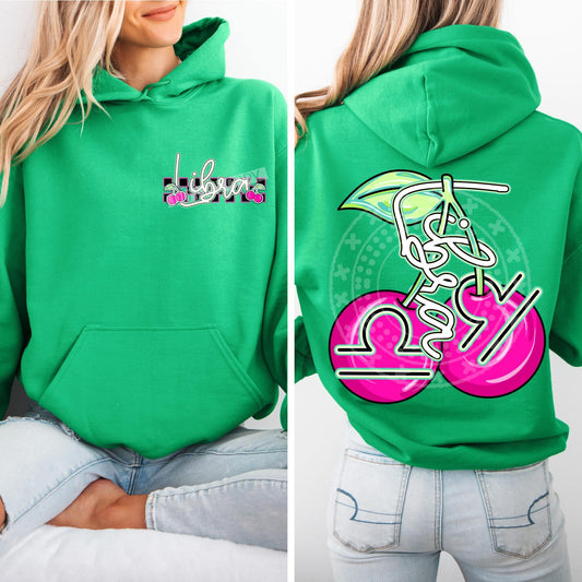 Libra Birth Month Cherry Front/Back DTF Transfer