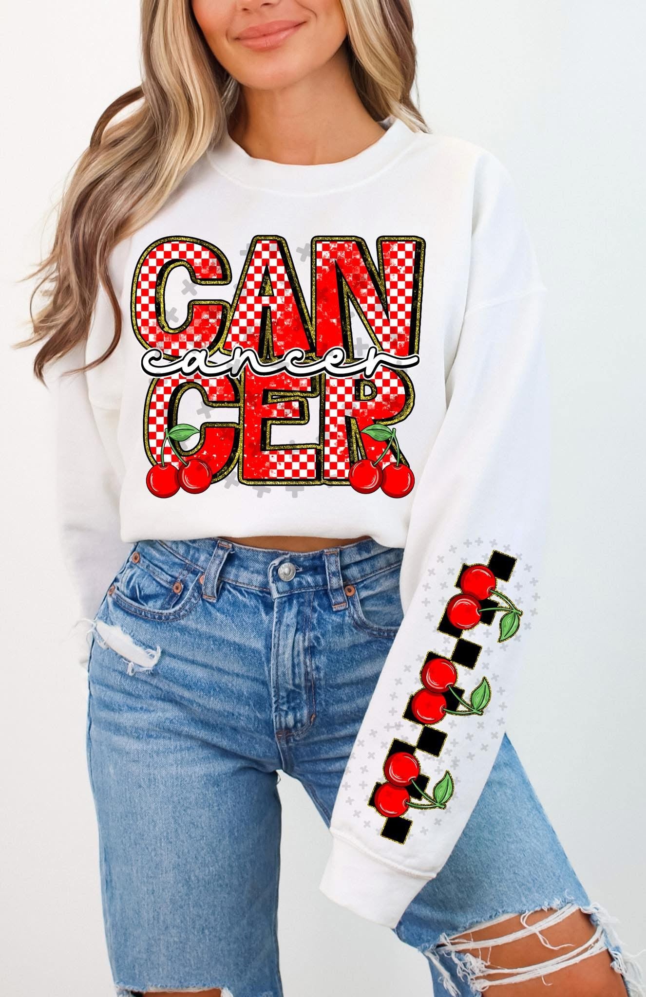 Cancer Sign Cherries DTF Transfer