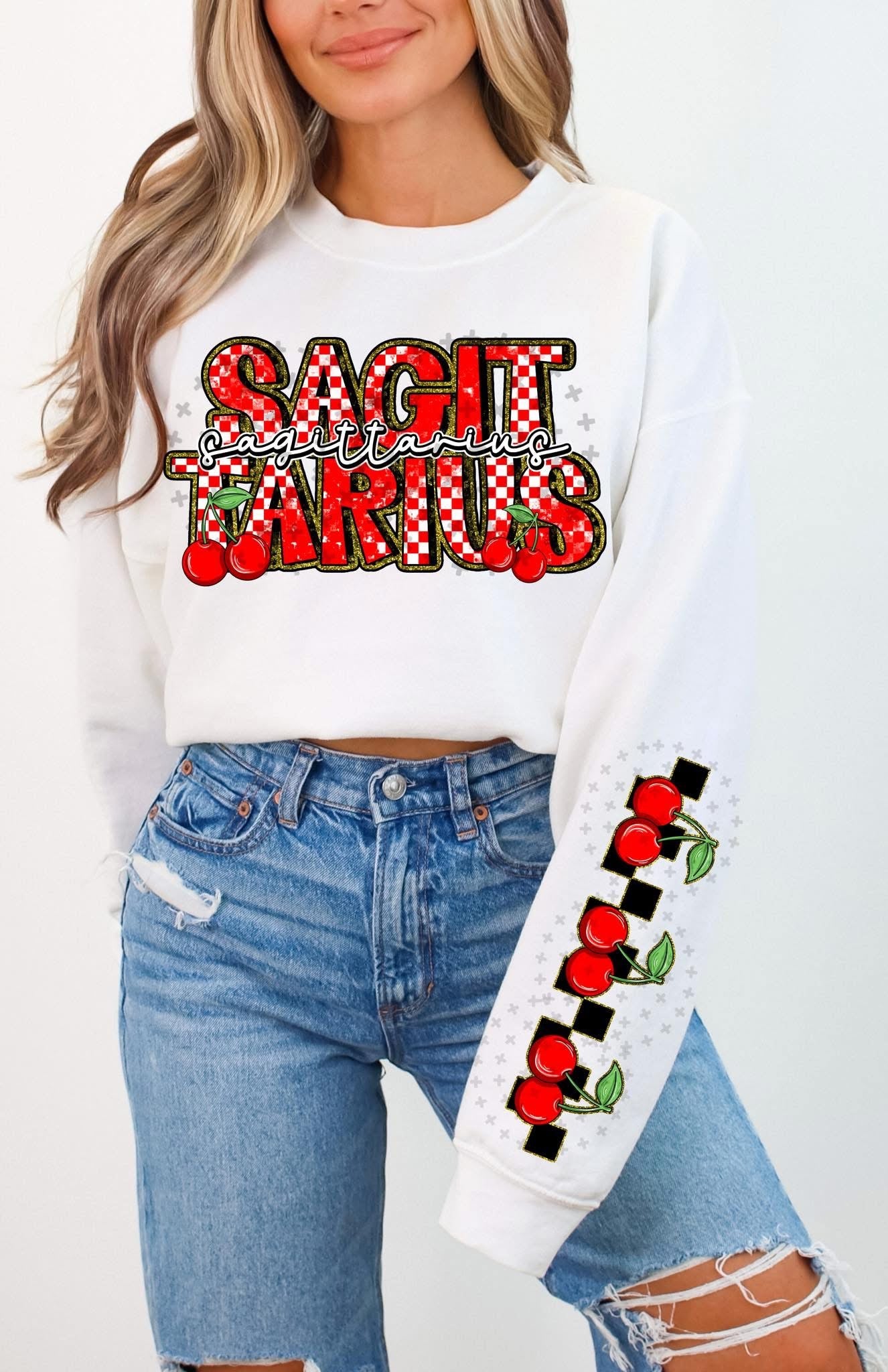 Sagittarius Sign Cherries DTF Transfer