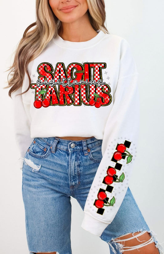 Sagittarius Sign Cherries DTF Transfer