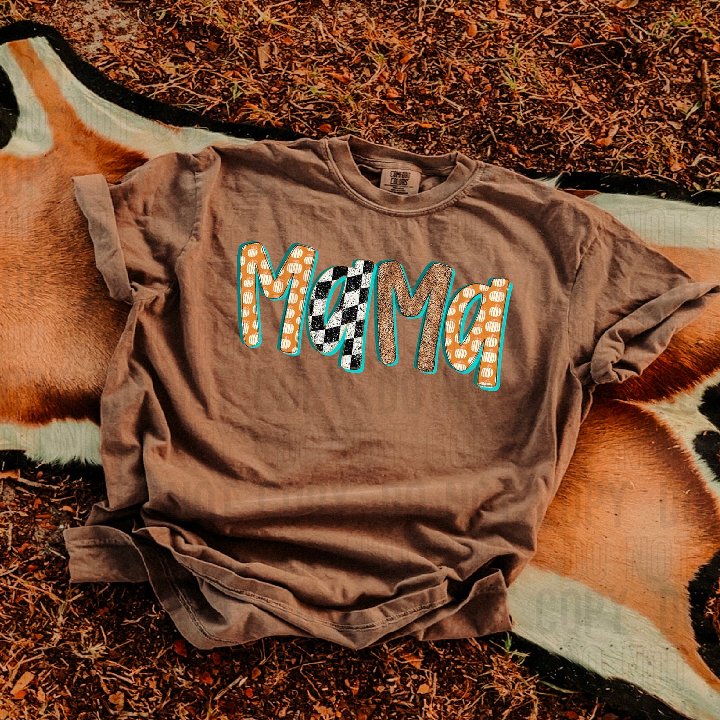 Mama Cheetah Pumpkins DTF Transfer