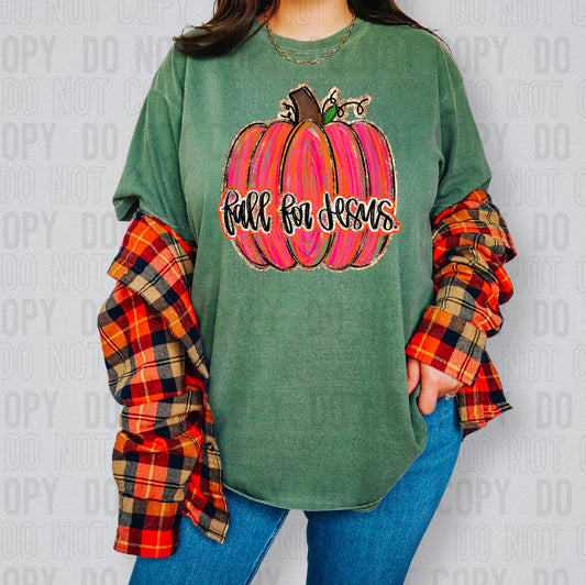Fall For Jesus Pumpkin DTF Transfer