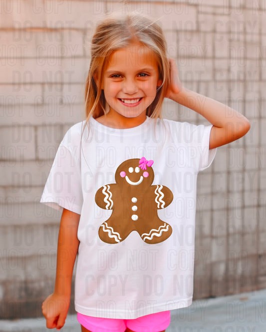 Gingerbread Cookie Girl DTF Transfer