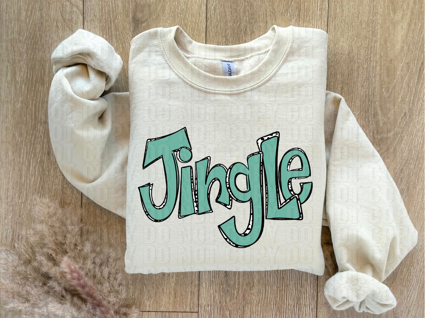 Jingle Teal Dalmatian Dots DTF Transfer