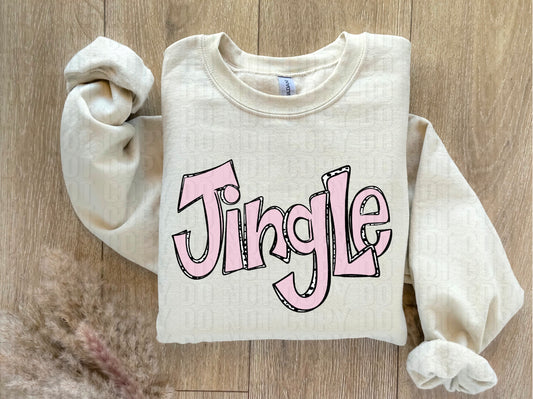 Jingle Pink Dalmatian Dots DTF Transfer