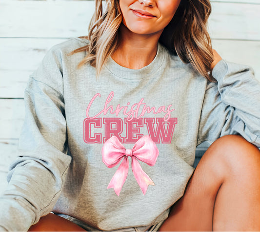 Christmas Crew Pink Coquette DTF Transfer