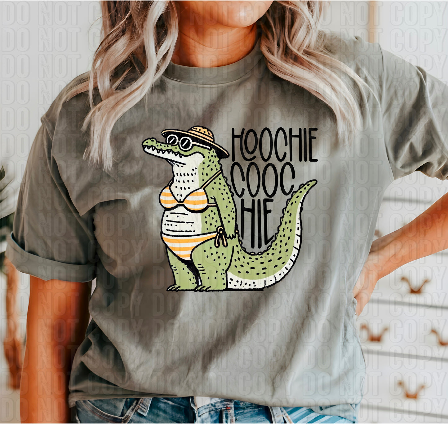 Hoochie Coochie Alligator Doodle DTF Transfer