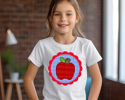 Apple Applique DTF Transfer