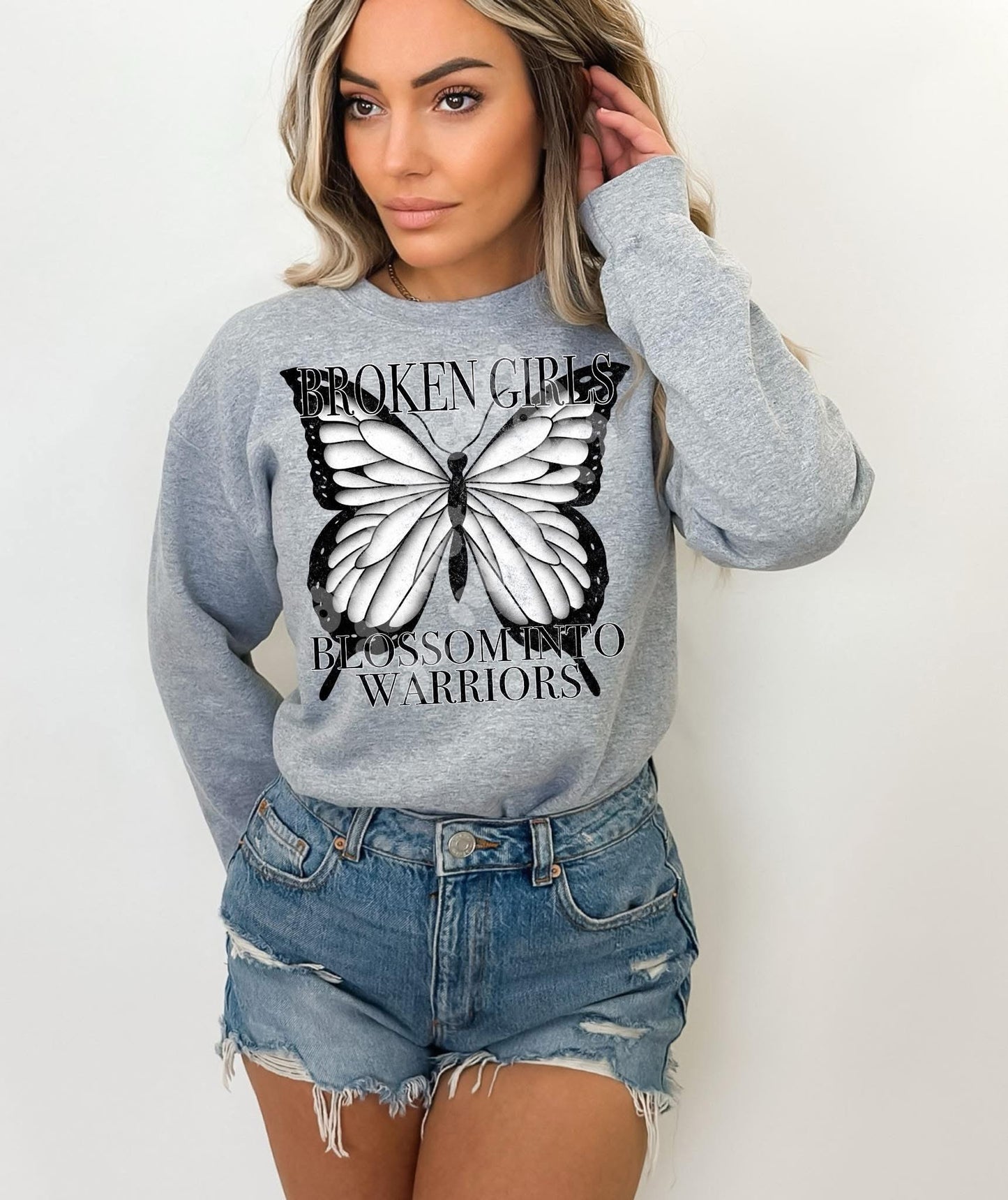 Broken Girls Blossom Into Warriors DTF Transfer