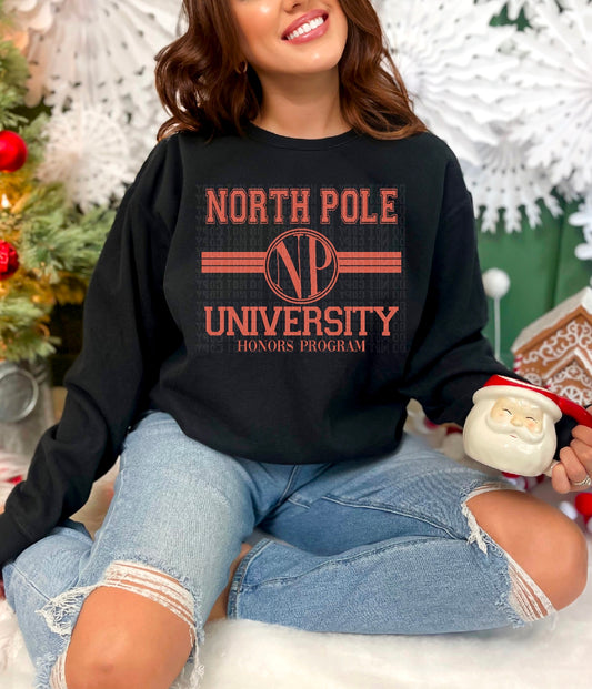 North Pole University DTF Transfer