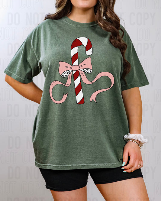 Candy Cane Coquette Dalmatian Dots DTF Transfer