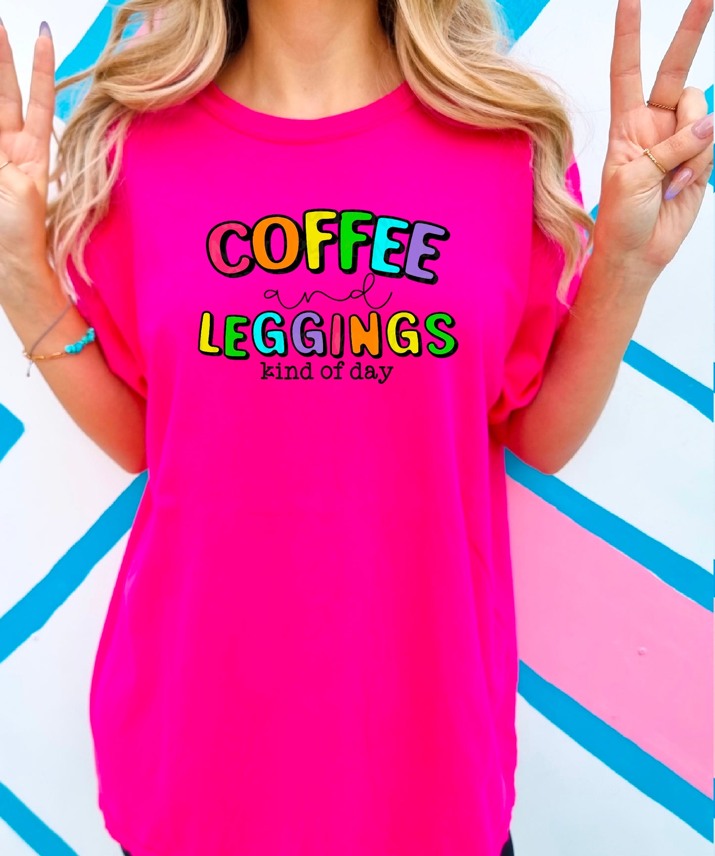 Coffee and Leggings DTF Transfer