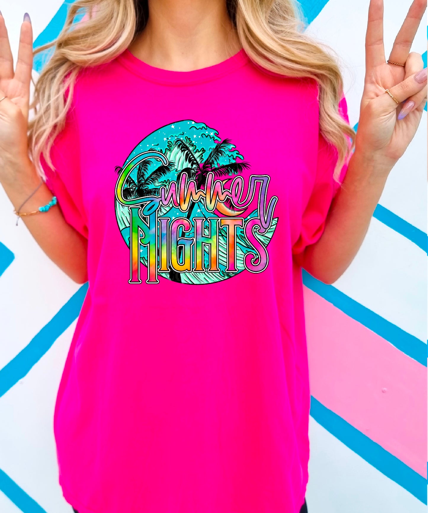 Summer Nights (Tie Dyed Text) DTF Transfer