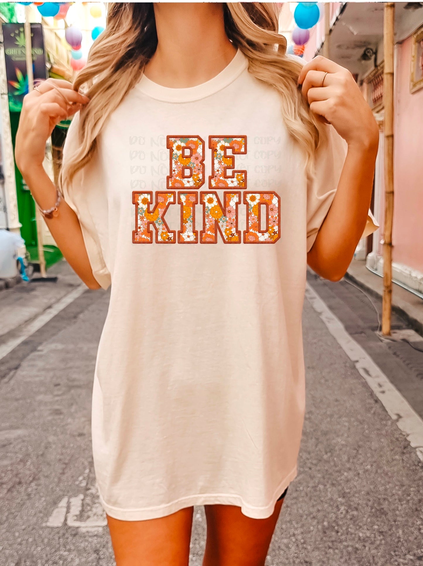 Be Kind Faux Embroidery DTF Transfer