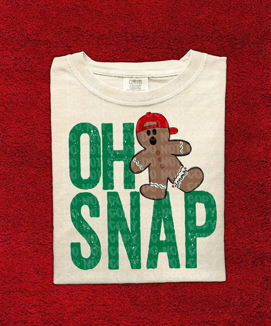 Oh Snap Boy Gingerbread DTF Transfer