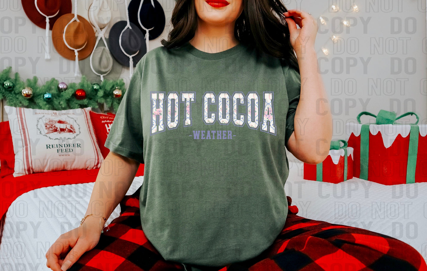 Hot Cocoa Weather Floral DTF Transfer