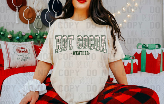 Hot Cocoa Weather Pink/Green DTF Transfer