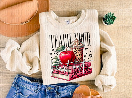 Teach Your Heart Out Leopard DTF Transfer