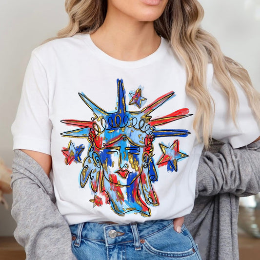 Statue Of Liberty Watercolor DTF Transfer