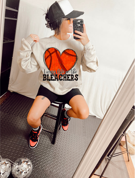 Living Life On The Bleachers Basketball DTF Transfer