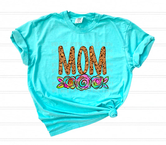 Leopard Floral Mom DTF Transfer