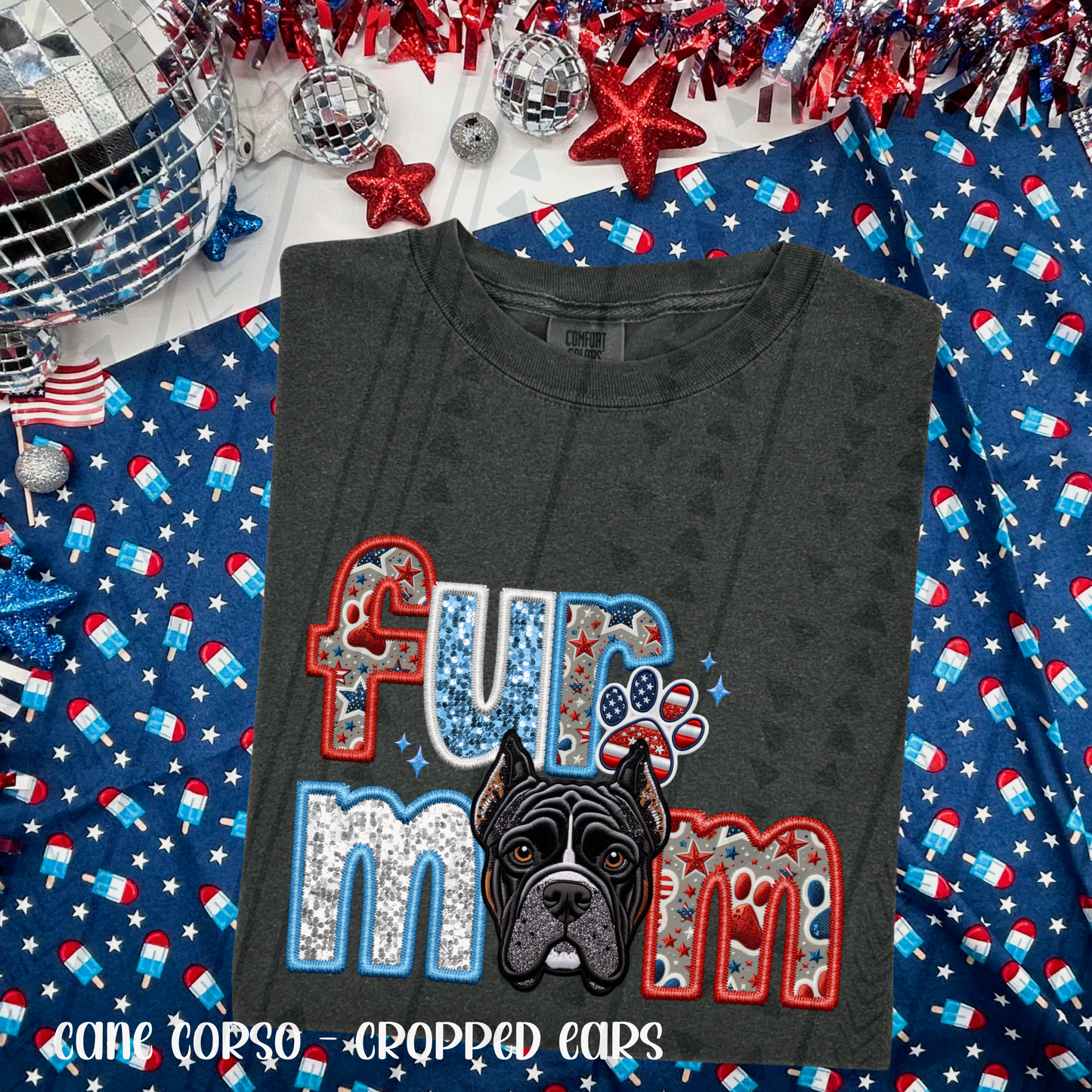 Patriotic Fur Mom DTF Transfer