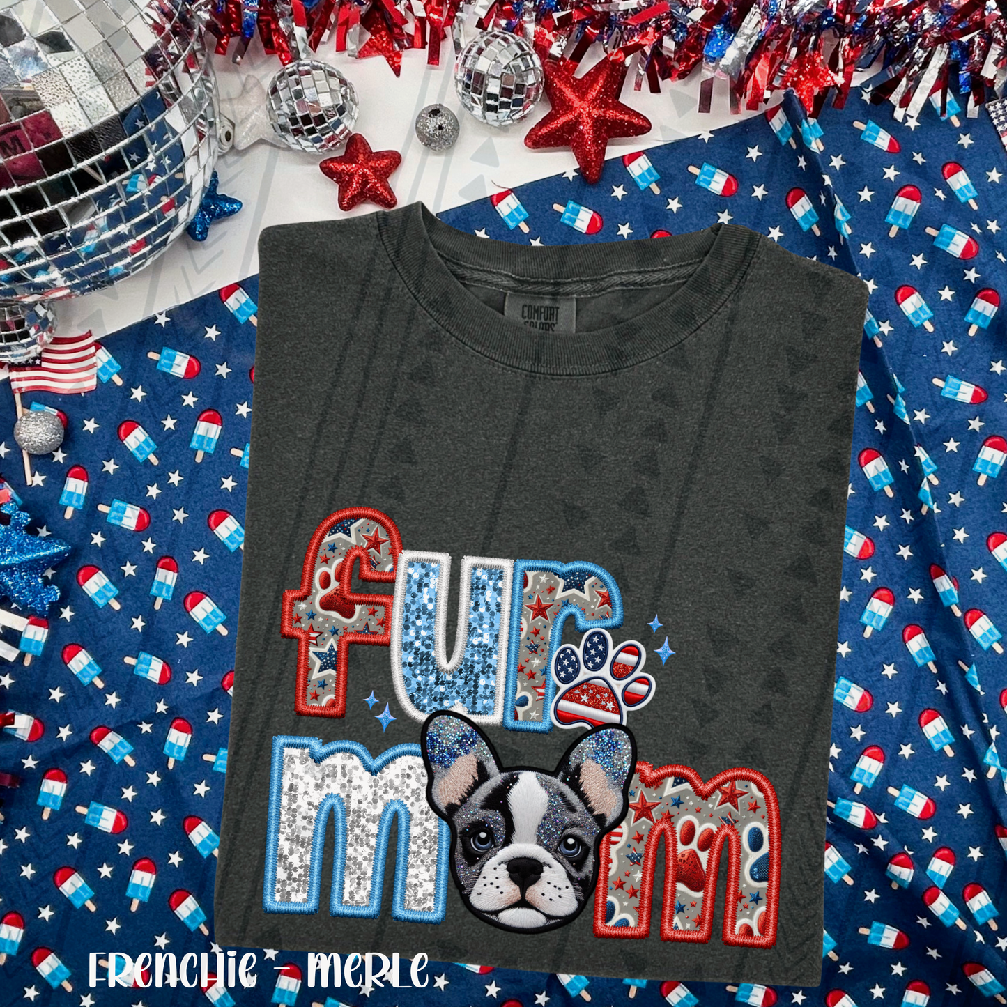 Patriotic Fur Mom DTF Transfer