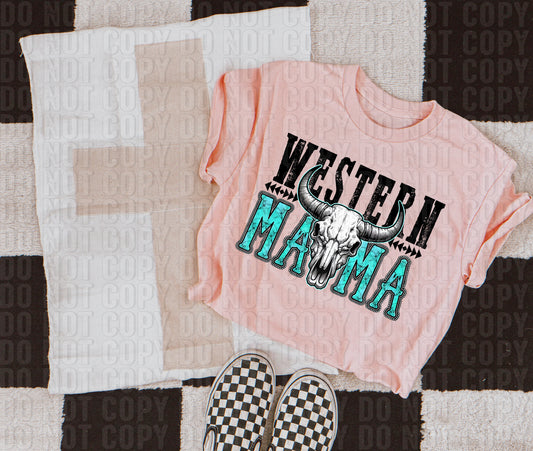 Western Mama Turquoise DTF Transfer