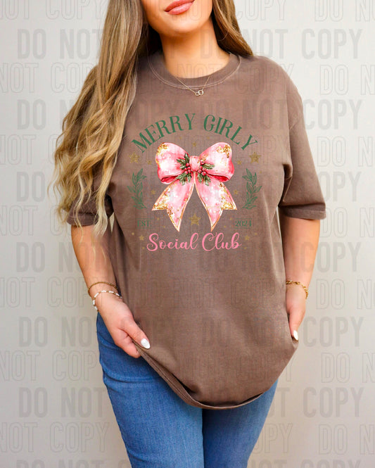 Merry Girly Social Club DTF Transfer