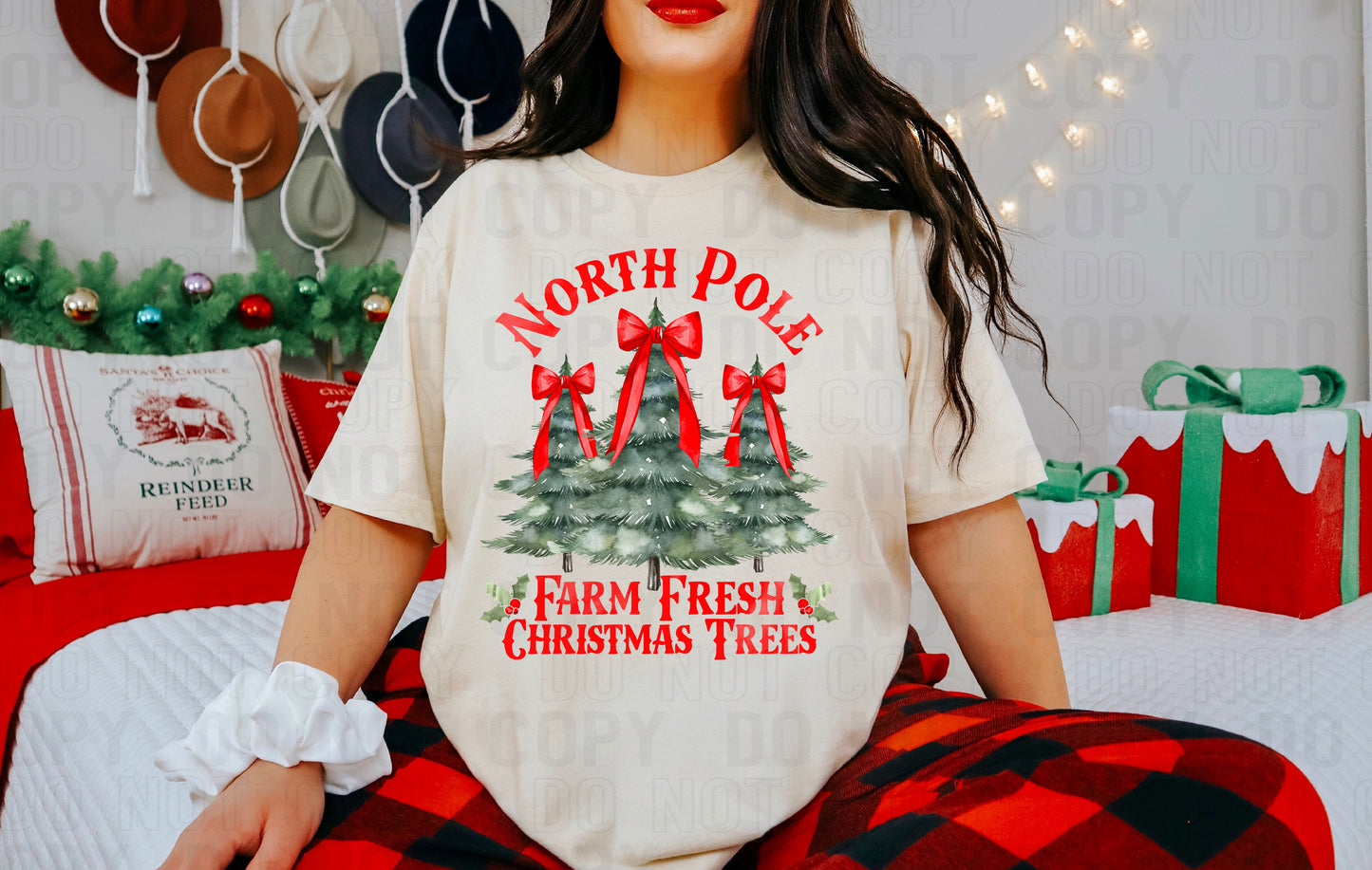 North Pole Farm Fresh Christmas Trees DTF Transfer