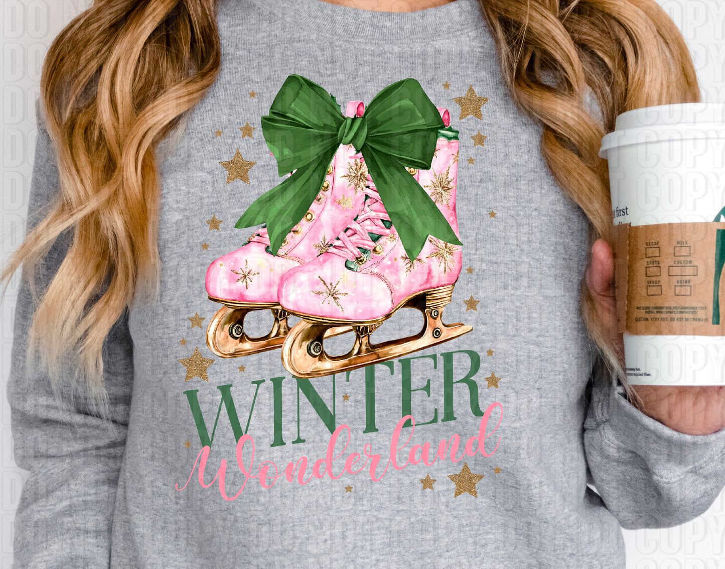 Winter Wonderland Pink/Green DTF Transfer