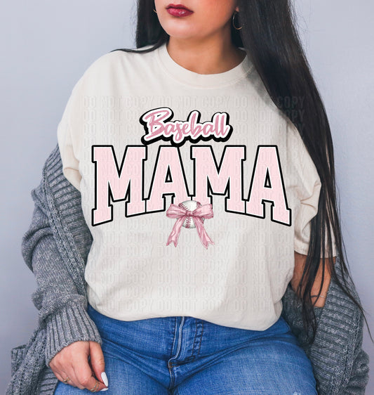 Baseball Mama Coquette DTF Transfer