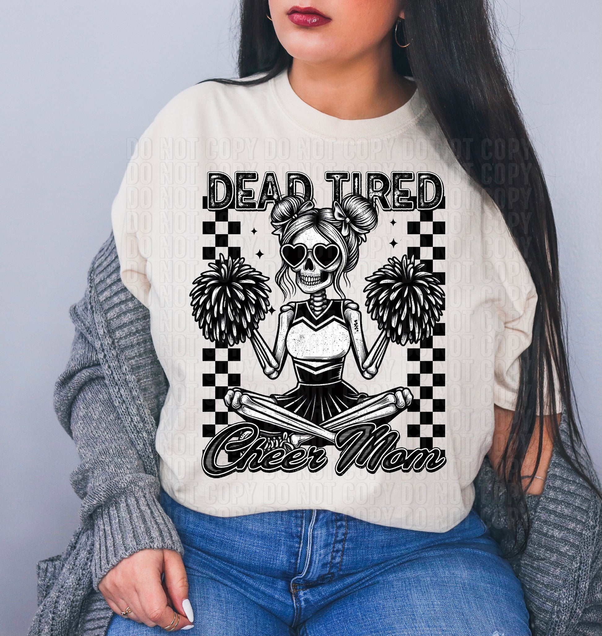 Dead Tired Cheer Mom DTF Transfer