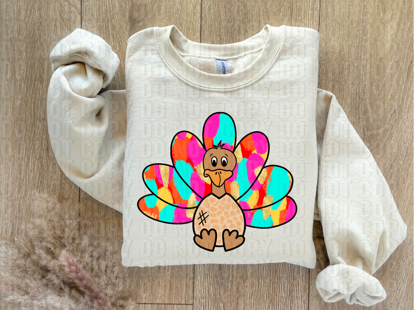 Bright Brushstroke Turkey DTF Transfer