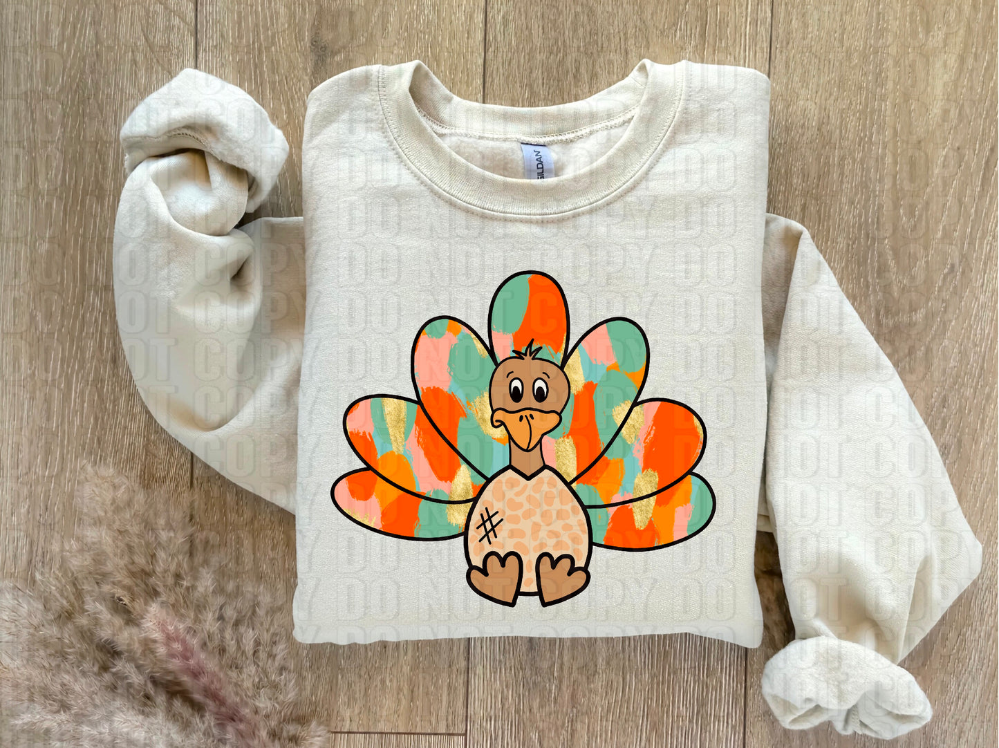 Pastel Brushstroke Turkey DTF Transfer