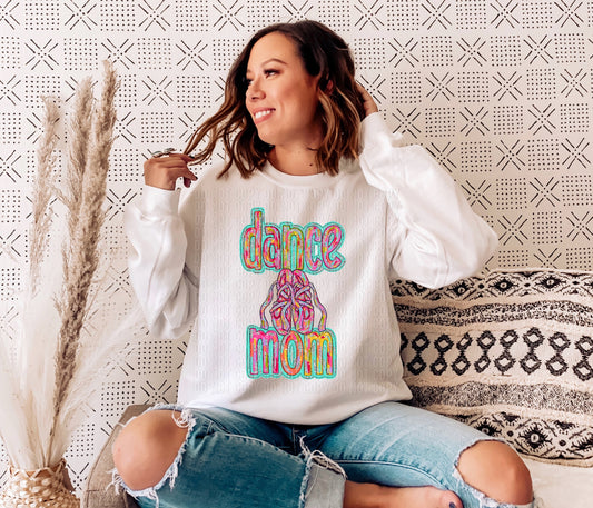 Silver Glitz Dance Mom DTF Transfer