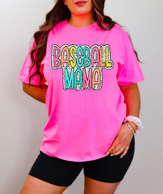 Baseball Mama Dalmatian Dots DTF Transfer