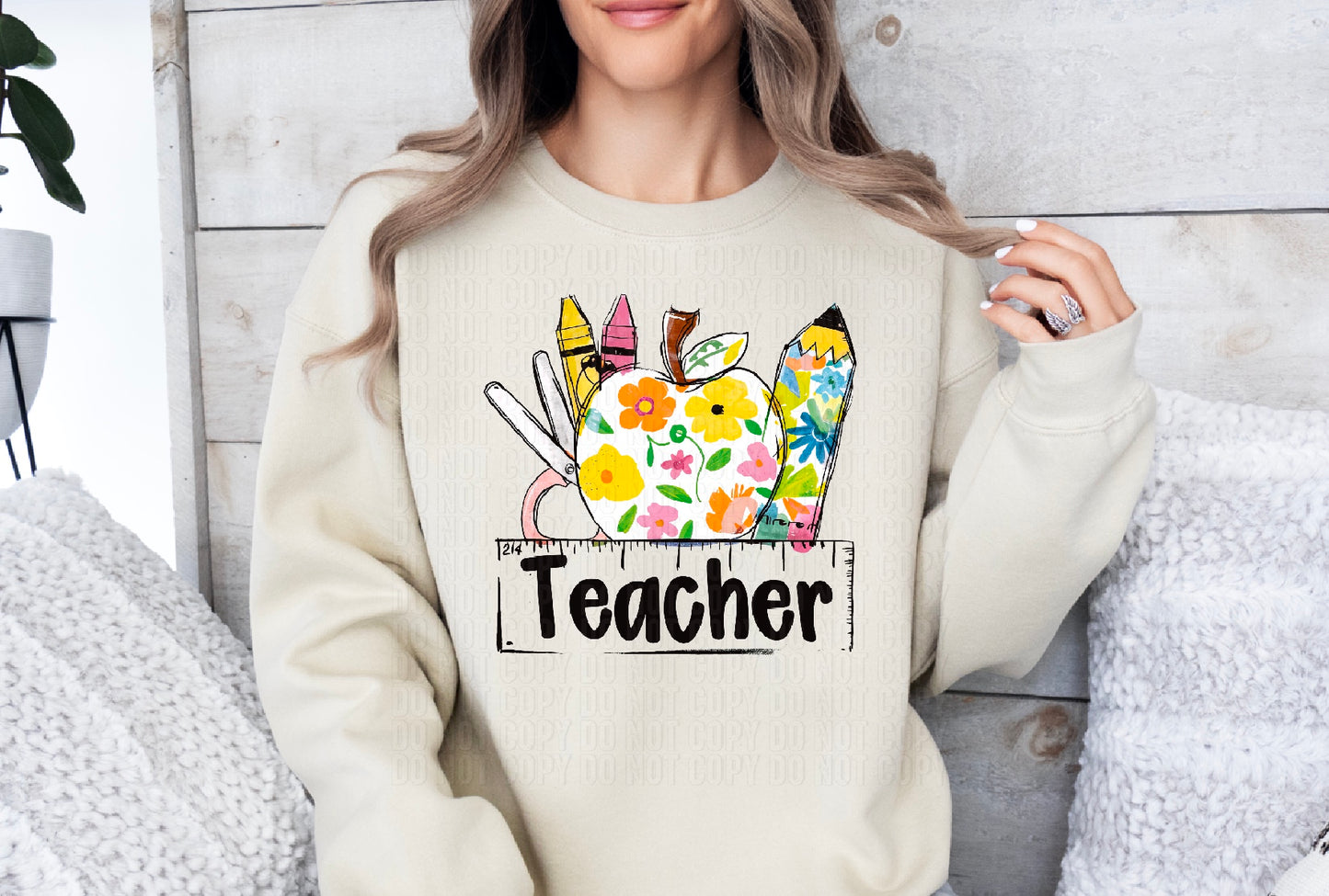 Teacher Floral Supplies DTF Transfer