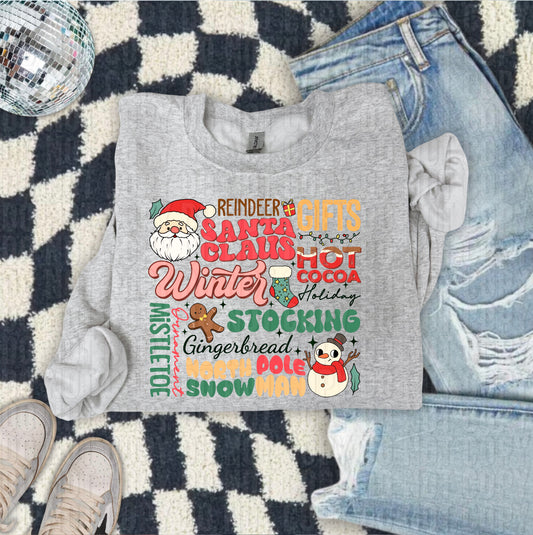 Reindeer Gifts Santa Claus DTF Transfer