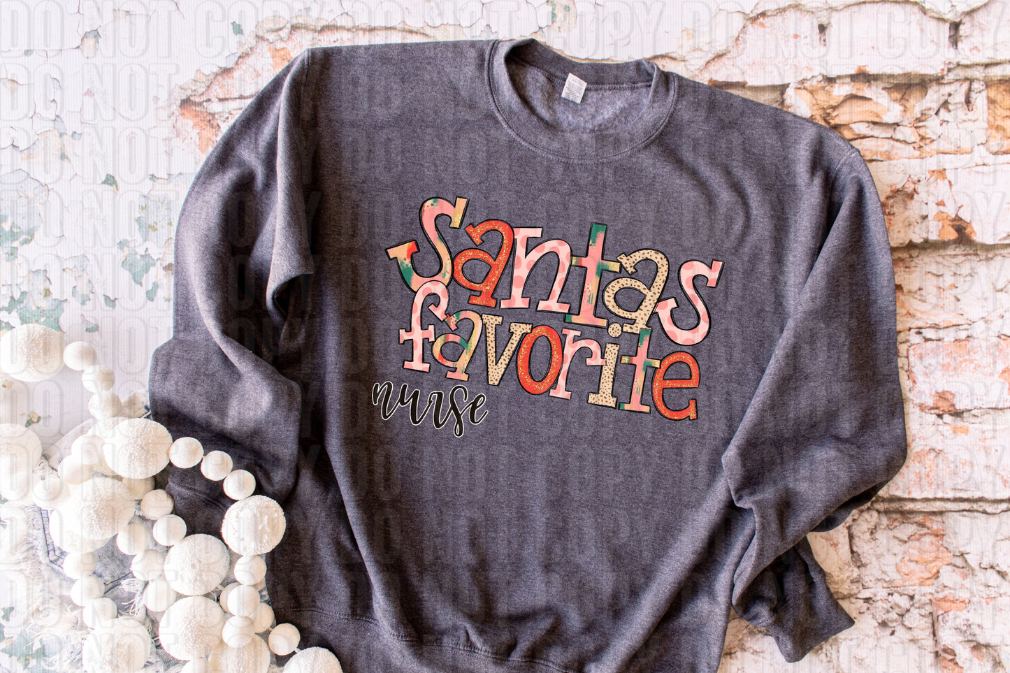 Santa's Favorite Nurse DTF Transfer