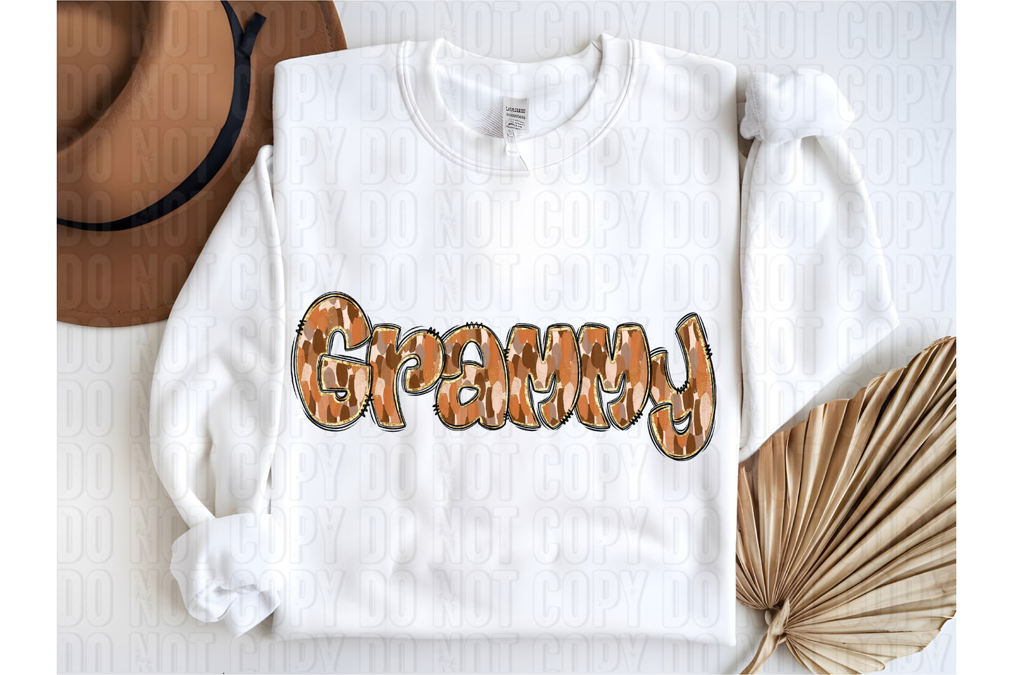 Grammy Brown Brushstroke DTF Transfer