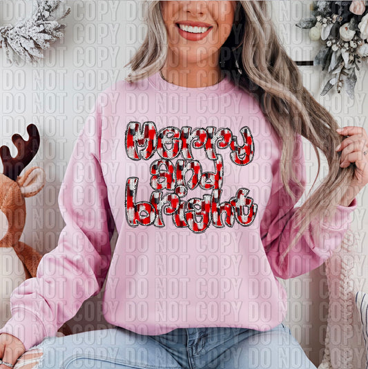 Merry And Bright Red Dottie DTF Transfer