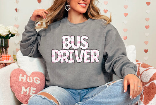 Bus Driver Valentine Coquette DTF Transfer