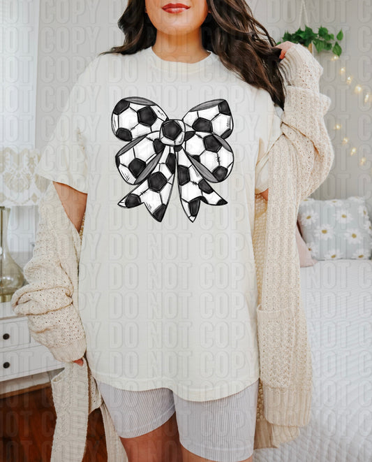 Soccer Blow Up Bow DTF Transfer