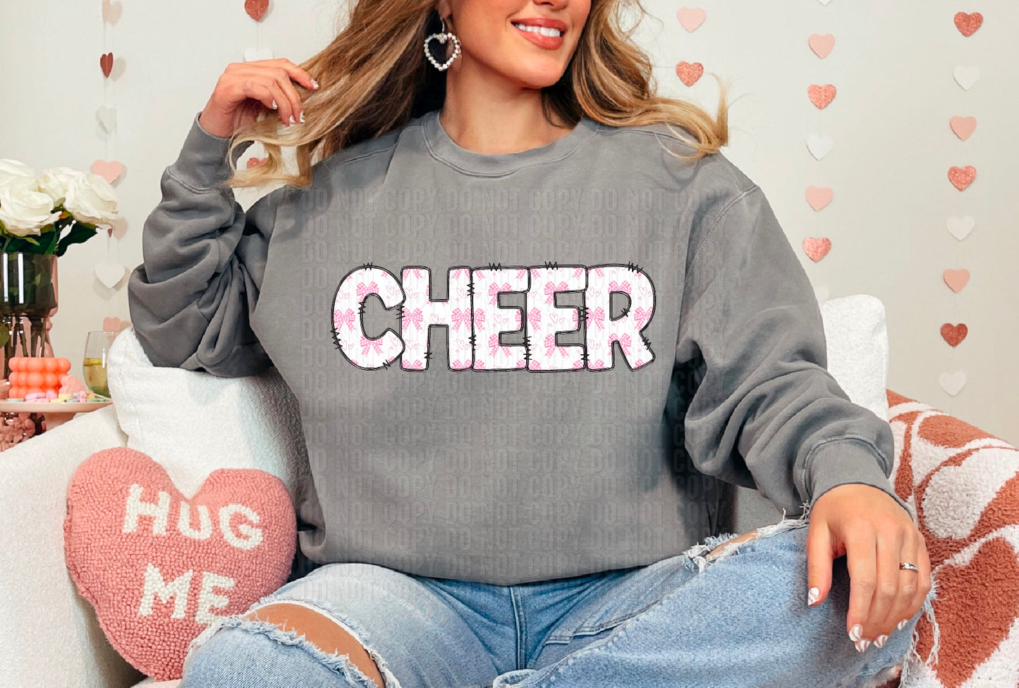 Cheer Valentine Coquette DTF Transfer