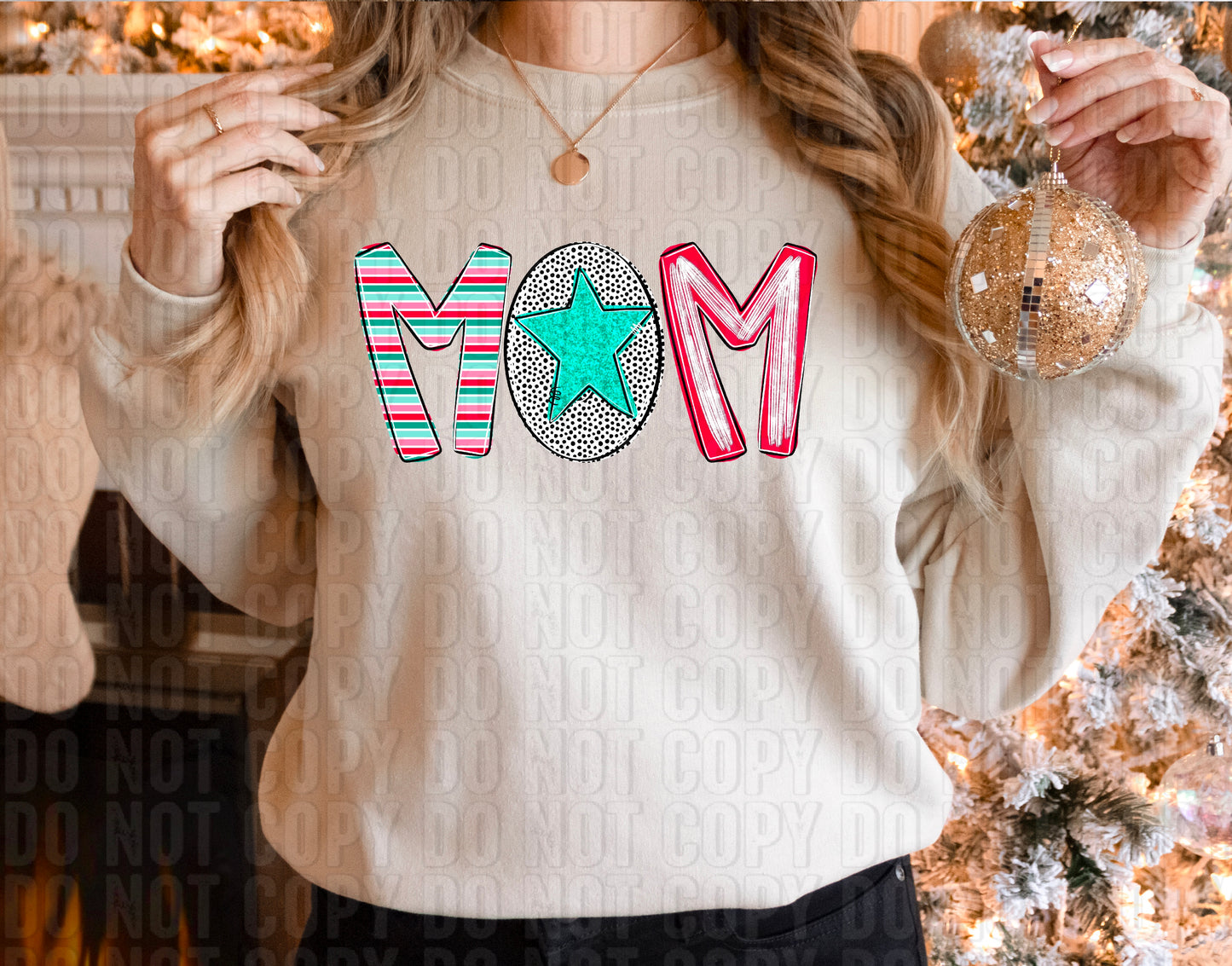 Mom Jolly Christmas Poppy DTF Transfer