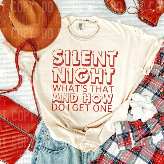 Silent Night DTF Transfer